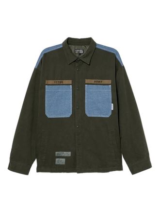 Izzue Giacca-camicia con applicazione - Verde