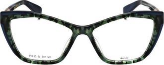 Rag & Bone Ladies Green Rectangular Eyeglass Frames RNB3038/G