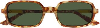 Chlo&eacute; Havana CH0363S Oversized Rectangular Acetate Sunglasses