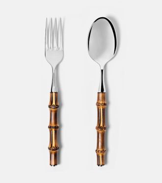Gucci Forchetta e cucchiaio Bamboo in acciaio inossidabile