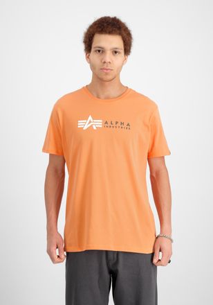Alpha Industries T-Shirt ALPHA INDUSTRIES Alpha Label T-Shirt PP, Herren, Gr. XL, orange (tangerine), Obermaterial: 100% Baumwolle, Shirts T-Shirt