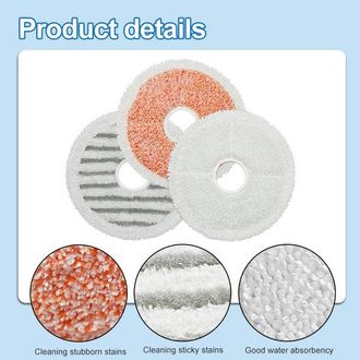 OEM Almohadillas Reutilizables Para Mopa De Vapor Bissell Spinwave+vac3764, 3 Unidades