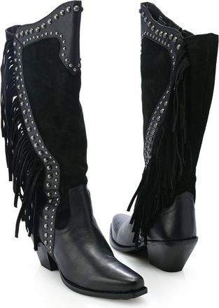 Very Volatile Palomino Suede & Leather Western Style Boots
