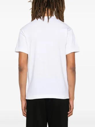 Comme Des Gar&ccedil;ons Logo-Print Cotton T-Shirt - White