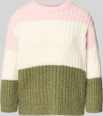 More & More More & More Strickpullover mit Rundhalsausschnitt in Gruen, Gr&ouml;&szlig;e 36