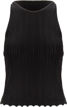 Nenette Mouwloze Top - Dames - Tops zonder mouwen - Zwart - L - Nylon - Tops
