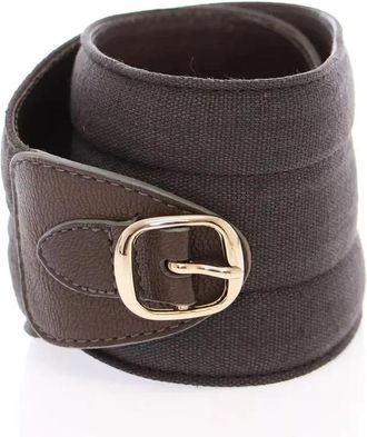 Dolce & Gabbana Bruin leren logo taille riem - Dames - Riemen - Bruin - ONE Size - Leer - Accessoires