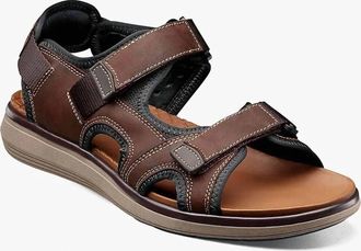 Florsheim Mens Venture River Sandals In Brown