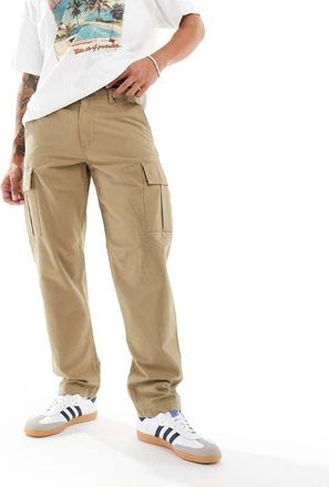 Jack & Jones loose fit cargo pants in beige-Neutral