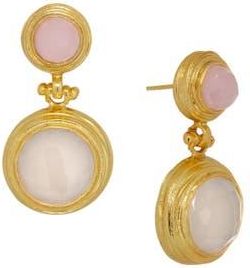 Ottoman Hands Lilis Rose Quartz and White Chalcedony Drop Earring in Gold at Nordstrom