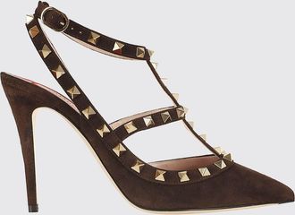 Valentino Garavani D&eacute;collet&eacute; slingback Rockstud in pelle scamosciata con tacco a spillo