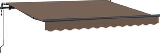 vidaXL Toldo Retr&aacute;ctil Gris Topo 400 X 300 Cm Tela Y Aluminio Vidaxl