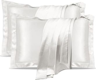 OEM Juego De 2 Fundas De Almohada De Seda, 100% Seda De Morera Natural Para Un Cabello Y Piel Saludables, Tama&ntilde;o Est&aacute;ndar 50 X 75 Cm, Funda De Almohada De