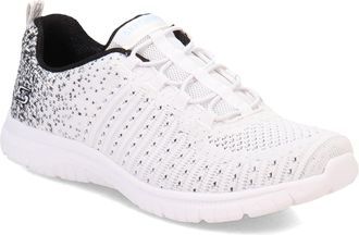 Skechers Womens Virtue Sneaker, White Black, 3.5 UK