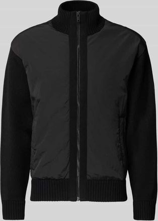 Boss Orange by Hugo Boss BOSS Orange Regular Fit Strickjacke mit Schurwoll-Anteil Modell KORADO in Black, Größe XXXL