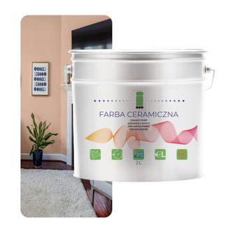 OEM Pintura Cer&aacute;mica Para Paredes, Lavable, Beige Claro, 2 L, Resistente A Las Manchas