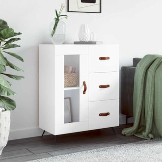 vidaXL Aparador De Madera De Ingenier&iacute;a Blanco 69,5x34x90 Cm Vidaxl