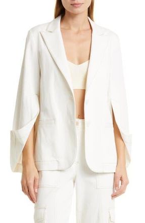 TWP Split Sleeve Stretch Cotton Blazer in Off White at Nordstrom Rack, Size Medium