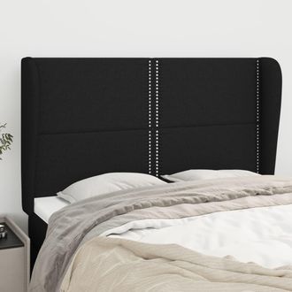 vidaXL Cabecero Con Orejas De Tela Negro 147x23x118/128 Cm Vidaxl