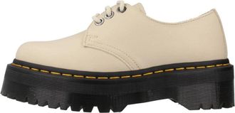 Dr. Martens Quad II Parchment Veterschoenen - Dames - Veterschoenen - Beige - 38 EU - Schoenen