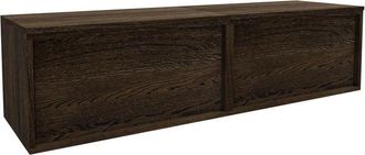 Saniclass Holz Frame Badkamermeubelset - 160x45x40cm - 2 lades - topblad - Eiken charcoal