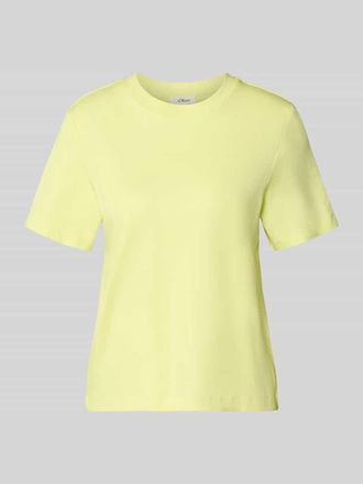 s.Oliver Red Label Regular Fit T-Shirt aus reiner Baumwolle in GELB, Gr&ouml;&szlig;e 34