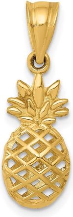 Diamond2Deal 14k Yellow Gold Polished 3-D Pineapple Pendant