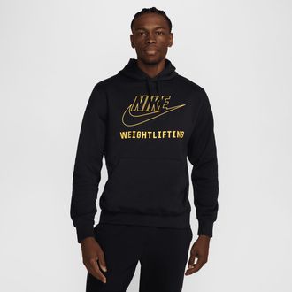 Nike Mens Weightlifting Pullover Hoodie in Black | APS481-001