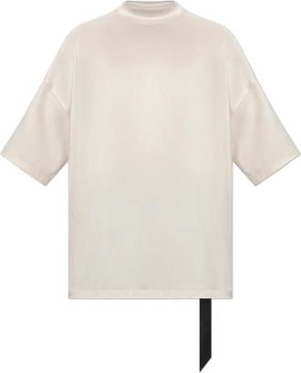 Rick Owens Tommy T T-shirt - Heren - T-shirts - Beige - ONE Size - Nylon - Tops