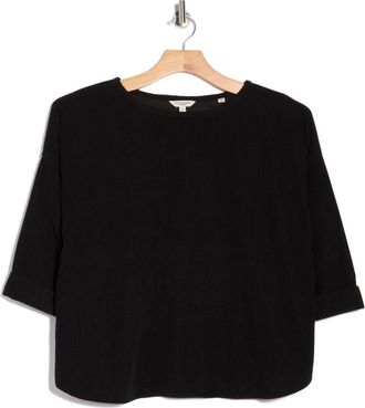 Max Studio Corduroy Knit Top in Black at Nordstrom Rack, Size 2 X