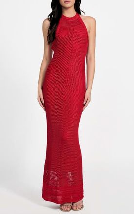 Guess Vaeda Knit Halter Dress in Real Red at Nordstrom, Size X-Small