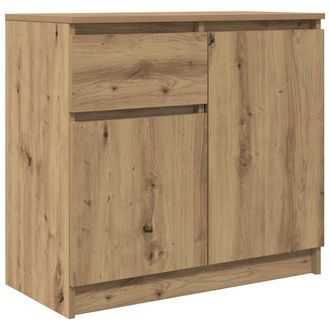 vidaXL Vidaxl Credenza Con Cassetto Rovere Artigianale 71x35x65 Cm Truciolato
