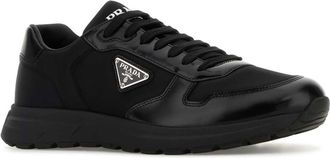 Prada Mens Black Nylon And Leather Prax 2.0 Sneakers Nero Recycledpolyamide-Calfleather