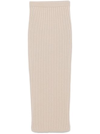 Max Mara ribbed midi skirt - Neutrals