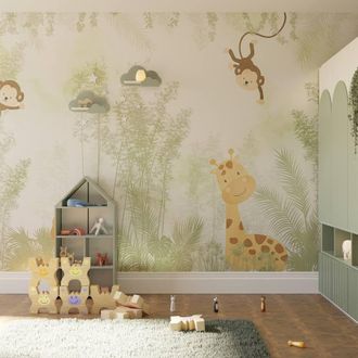 Superfresco Easy Roarsome Green Print To Order 3m x 2.8m Mural