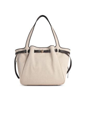 Tory Burch Gro&szlig;e beige Baumwolltasche Romy Canvas Tote von Tory Burch