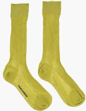 Dsquared2 Solid Color Silk Long Socks size 38-39