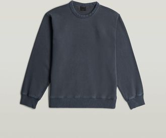 G-Star Washed Longsleeve Sweater - Donkerblauw - Heren