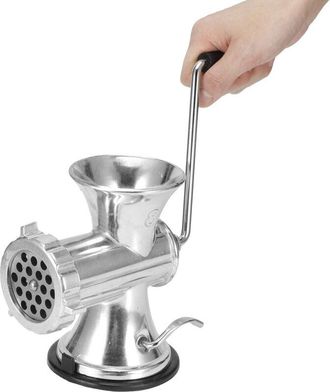 OEM Picadora De Carne Manual De Aluminio Con Ventosa, Para Embutidos Y Rellenos, 17 X 17 X 12 Cm, Color Plata