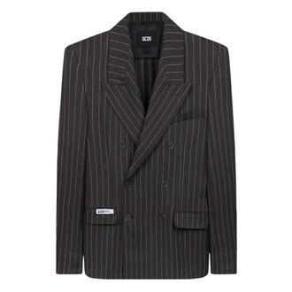 GCDS Blazer Preppy con logo - Jackets - Hombre - Gris - XL