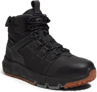 Timberland Tempe 6-Inch Soft Toe Waterproof Work Boot in Black Leather at Nordstrom, Size 10.5