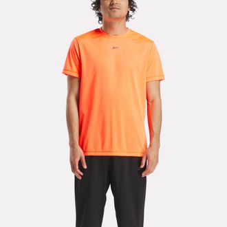 Reebok Trainingsshirt REEBOK ID TRAIN SS TECH TEE, Herren, Gr. L, flash orange, Obermaterial: 100% Polyester, normal, Rundhals, Shirts Trainingsshirt, sportl