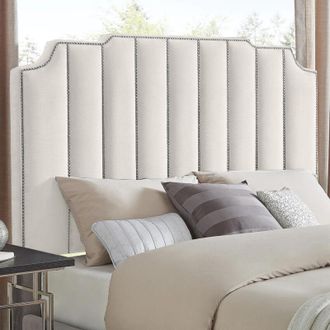 Casa Luna Cream Plush King 30 inch Strutted Headboard