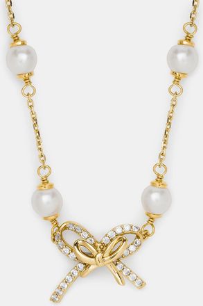 Kate Spade New York Girlie Pearlie Pearl Bow Scatter Necklace