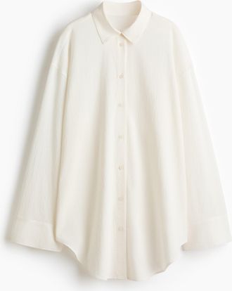 H&M Oversized Strandshirt - White