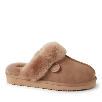 Dearfoams Fireside By Dearfoams Womens Sydney Genuine Shearling Scuff