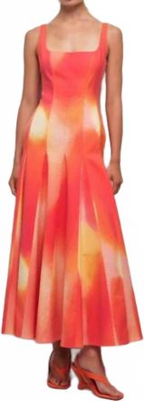 Jonathan Simkhai Lara Midi Dress In Golden Hour Sunset