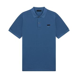 Prada Polo Shirt - male - Prada - Polo Shirts - Blue - XS - Tops