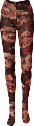 Dolce & Gabbana Floral Print Nylon Tights - Multicolor