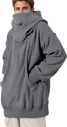 Generic Tactical Hoodie,Hoodies for Men Cowl Neck Fleece Pullover Sweat Hood Long Sleeve Sweatshirt Solid Casual Pullover Fall Winter Loose Fit Tops with Pock